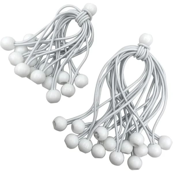 Elastisk snodd, 30 st Elastisk krok Elastisk med plastkula, Tält Gummistroppar f