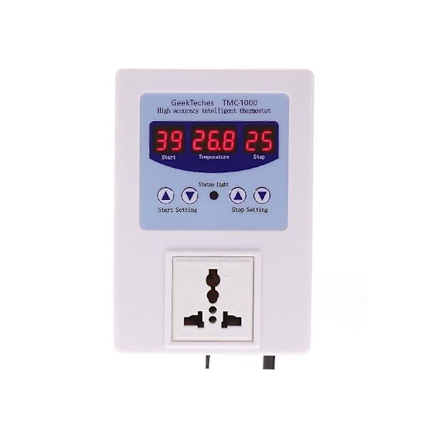 TS--1000 Digital Temperaturregulator Intelligent Høj Nøjagtighed Varme Køling Sensor Temp Kontrol
