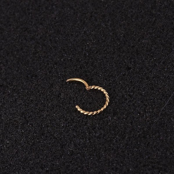 Drejbar lukket ring i rustfrit stål, sømløs ring, åben ring, ørering, ørebenstift, 1 stk, 6 mm-12 mm