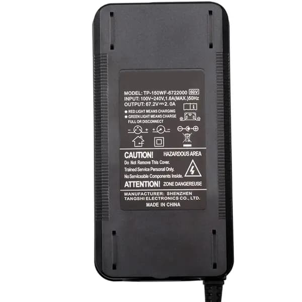 67.2V 2A Litiumbatteriladdare för E-Bike 16S 60V Li-ion Scooterladdare