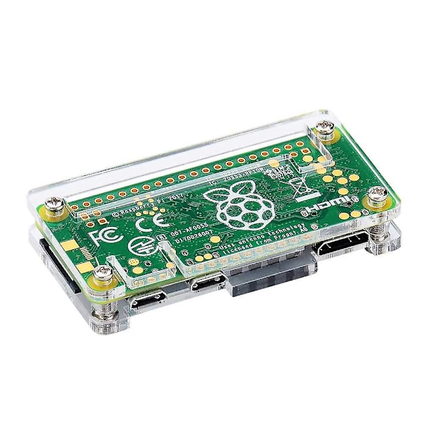 TS-Akryl Etui 4 I 1 Sett For Raspberry Pi Zero W Og Pi Zero Med Kjøleribbe
