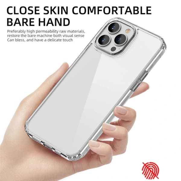 Til iPhone 13 Pro iPAKY Transparent Stødsikkert TPU + PC Beskyttelsesetui