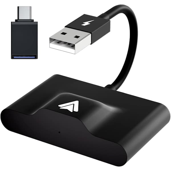 Trådløs Android Auto Billader, 2024 Oppgradering Enkel Plug & Play Dongle, Konverterer Kablet CarPlay til Trådløs