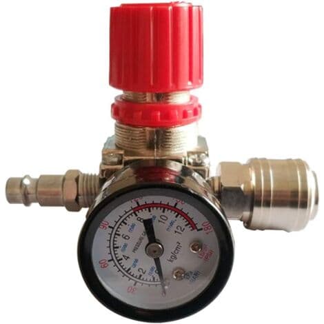 Luftkompressor Trykregulator Pneumatisk Reduktionsventil, Trykreguleringsventil med 180psi 12bar Tilslutning (Trevejsventil)