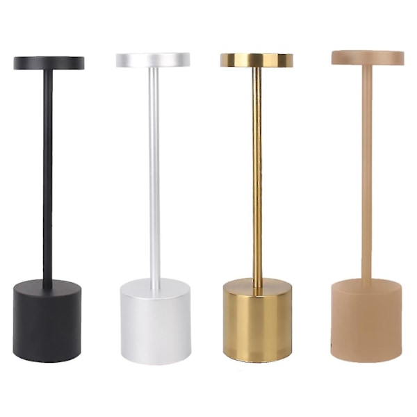Uppladdningsbar Sladdlös LED-Bordslampa Bärbar USB Metall