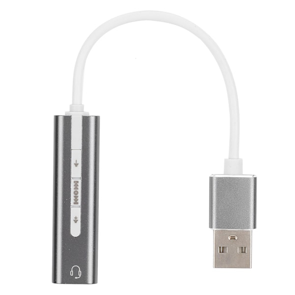 USB-lydkort i aluminiumslegering, eksternt computerlydkort til alle computersystemer 7.1 Stereo