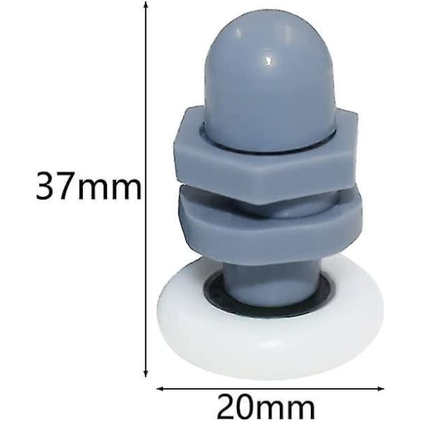 Duschkabin reservdelar 12 st rullar för duschdörrar rullar duschdörr 20 mm