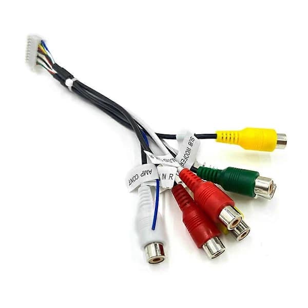 20-Pin Android Bilstereo RCA-kabeladapter 7-huvuds RCA Audio/Video AUX-kabel