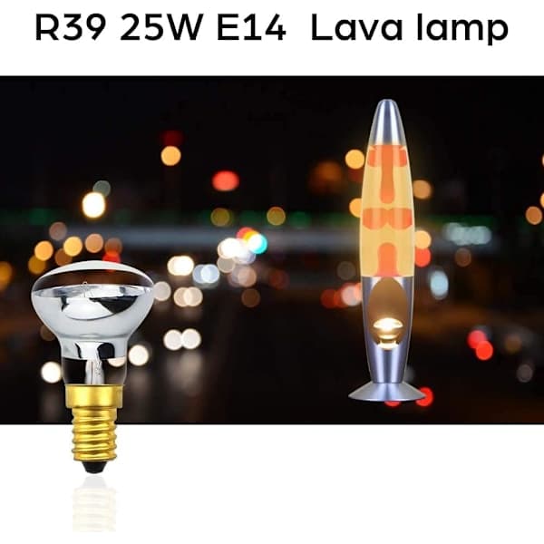 2-pak R39 E14 Reflekterende Pære Spotlight Dæmpbar Lavalamp 25W S