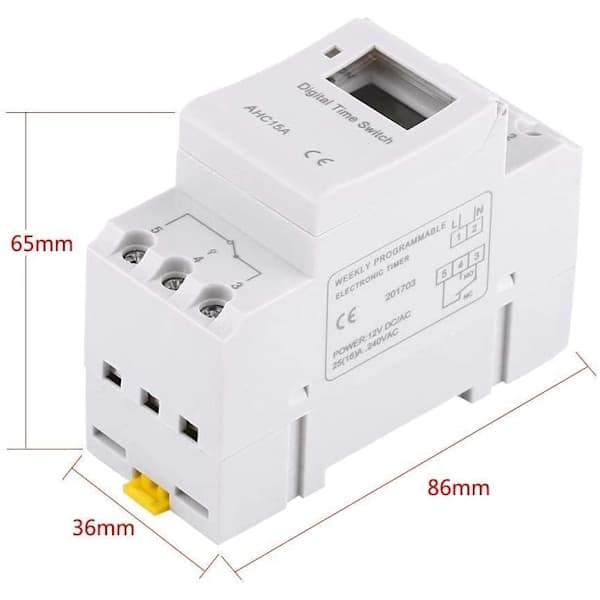 LCD Digital Timer, Digital Programmerbar Timer LCD-Skjerm Vi