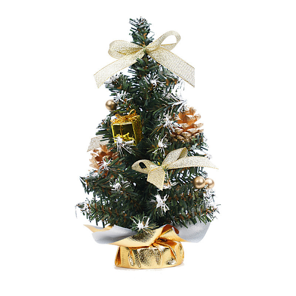 Liten Julgran med Ljus, Mini Skrivbordsdekorerad Julgran (20cm) TA