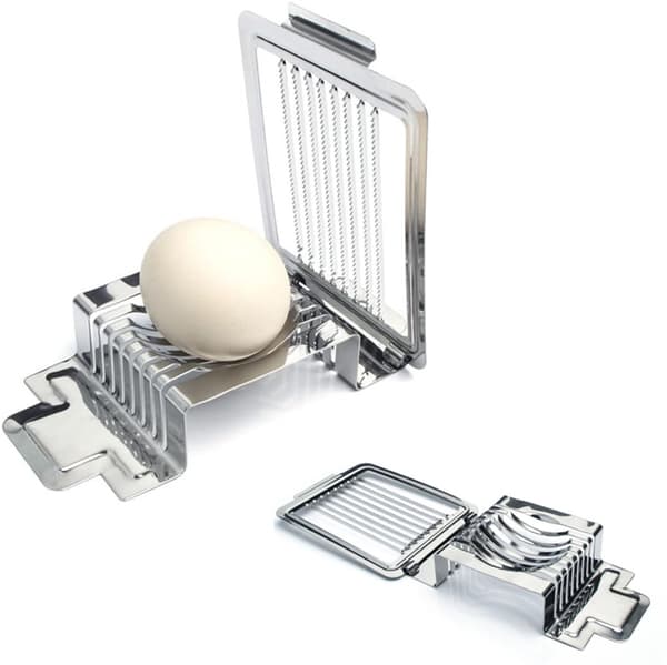 Eggeskjærer, Multifunksjonell Kutter i Rustfritt Stål, For Egg, Sopp, Tomater Og Frukt, Sett Med 2, 15 x 9 x 2.5 cm
