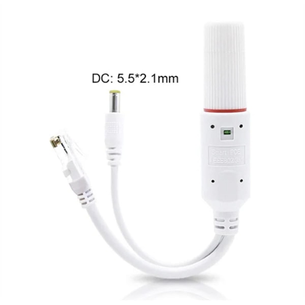 TS-Vattentät 10/100mbps Rj45 Port Poe Splitter Ieee802.3 Af Ethernet Poe Adapter Dc 12v Separator Inp