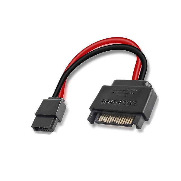 TS-5kpl Sata 15pin Uros - 6pin Sata Kaapeli Sata 15 Pin - 6 Pin Virtasovitin Kaapeli Kannettavan Tietokoneen CD-ROM-asemalle