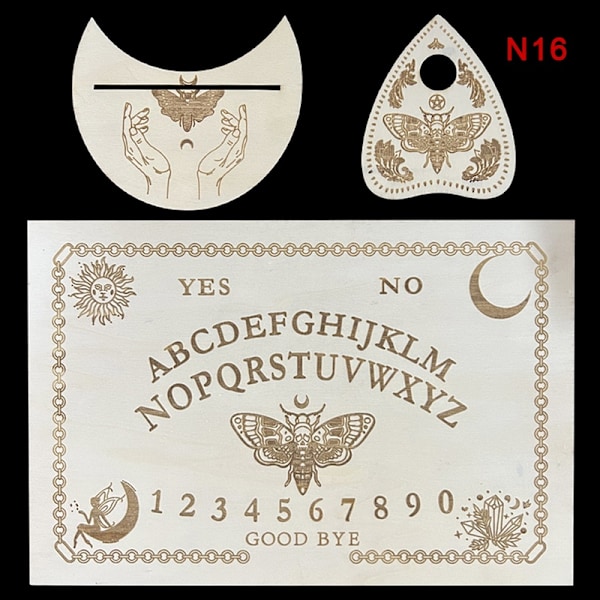 Trägraverad spådomstavla Ouija Boa - Perfekt 16