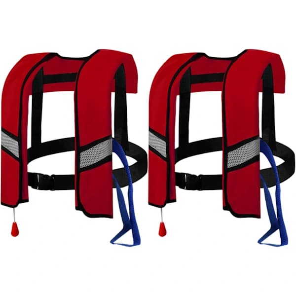 2-pack 150N automatiska flytvästar med reflexband