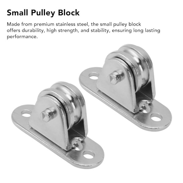 Tyst Rullblock 2st Väggmonterade för Vajergrind Slide DIY Robust Rostfritt Stål