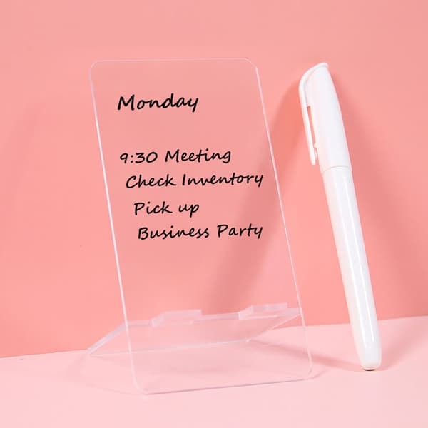 TS-Transparent memo board i akryl - 15x7,5 cm