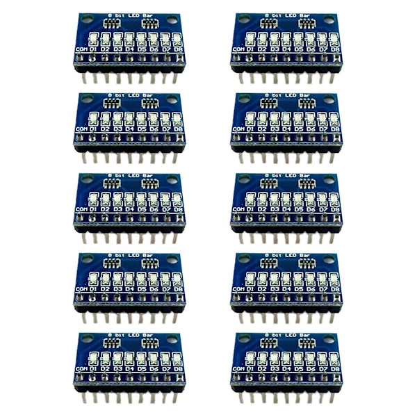 TS-10 stk. 3,3v 5v 8 Bit Blå Fælles Katode Led Indikator Modul Diy Kit Til Nano 4 Nodemcu V3