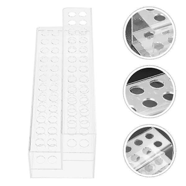 Akryl Multi-rum Penneholder Transparent Skrivebordsstativ 24X10.4X9CM