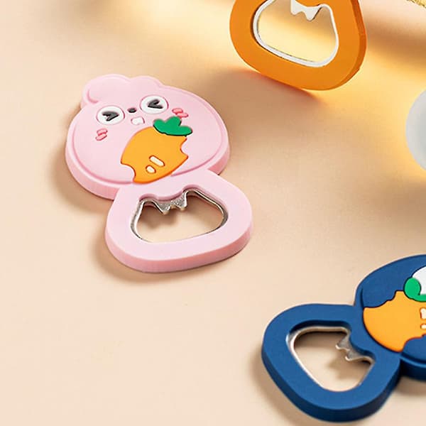 Cartoon PVC Beer Opener, Multifunctional Magnetic Refrigerator
