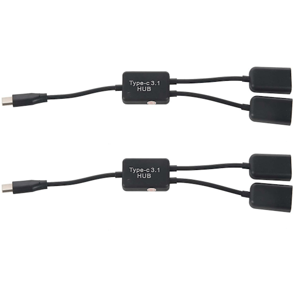 TS-2x Type C Otg Usb 3.1 Uros - Kaksois 2.0 Naaras Otg Lataus 2 Portin Hub Kaapeli Y-Jakaja