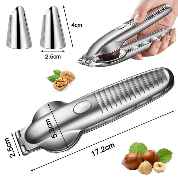 Stainless Steel Nutcracker - Powerful Chestnut and Walnut Cracker, Chestnut Knife, Chestnut Clipper, Kitchen Utensil for Nuts and Chestnuts