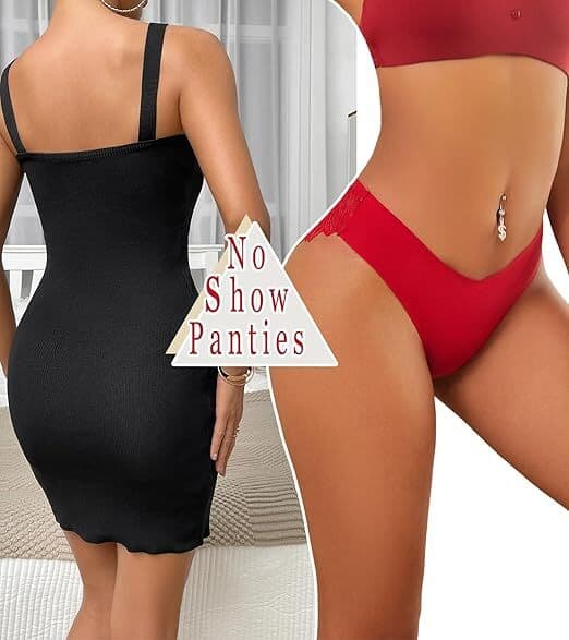 6-pakning sexy undertøy for kvinner usynlige truser XL XL Combination A
