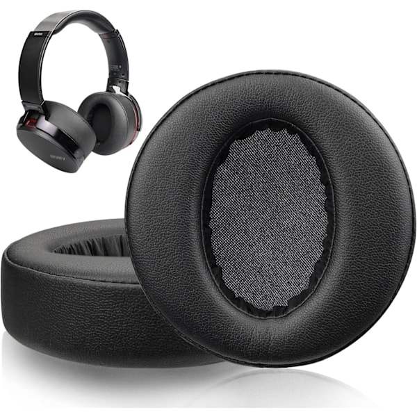 Udskiftningsørepuder til Sony MDR-XB950 XB950BT XB950B1 Over-Ear Hovedtelefoner med Blødere Proteinlæder Ørepuder