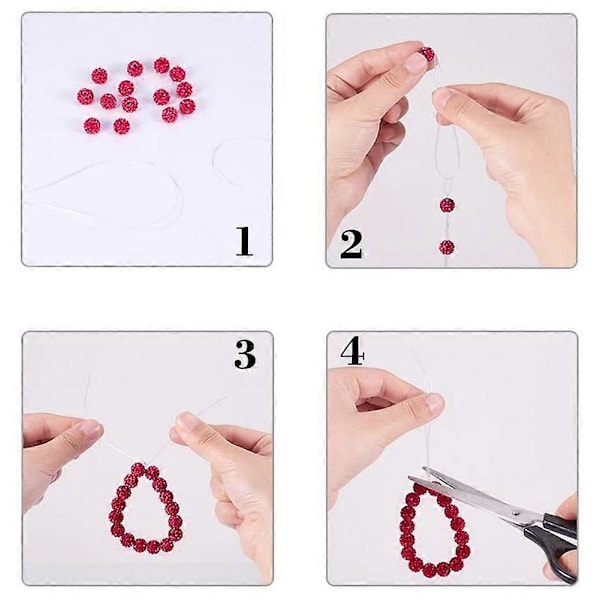 1mm Elastisk Snøre for Smykkeproduksjon, Svart og Klar Elastisk Tråd Smykke Perle Armbånd Tråd