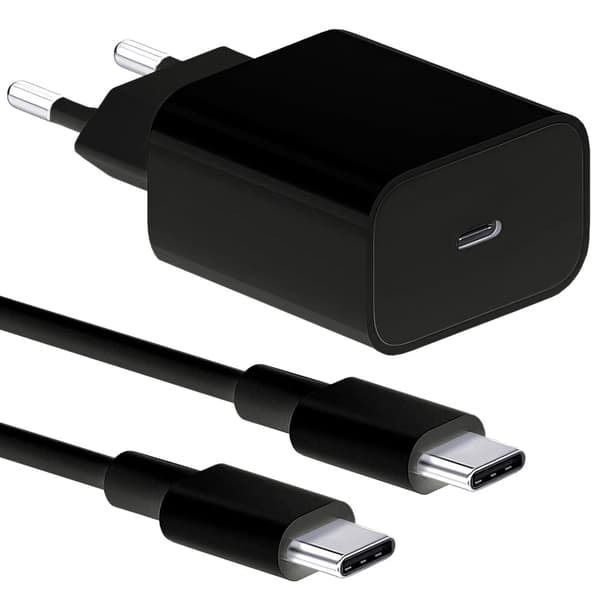 2-Pakning - Lader for Samsung 25W - Adapter+Kabel USB-C Hurtiglader