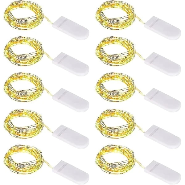 1m 10 Micro String Ljus Små Med Batteri 10 Stycken Led String