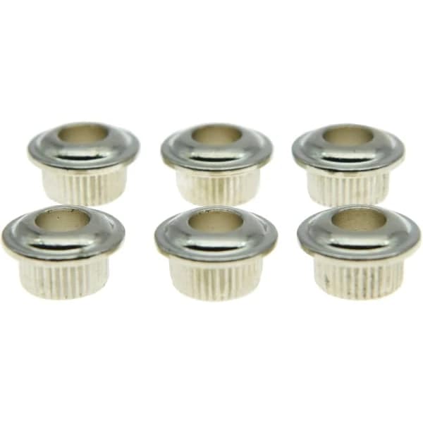 Metallisk Nickel 10mm Gitarr Stämskruvsbussningar Adapterhylsor för Vintage Gitarrstämskruvar