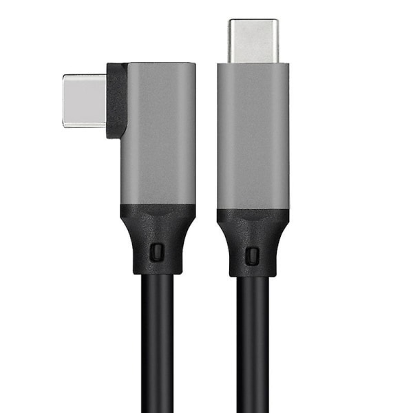 2pack Oculus Quest 2 Link-kabel, USB C till C-kabel för länkservice och laddning, höghastighetsdataöverföring, snabbladdarsladd 90 grader vinklad typ C, com Black 3.28 feet