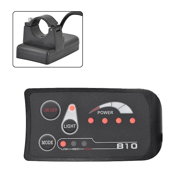 S810 Elektrisk cykelmätare LED-display Ip65 36v Uart för elcykel Elcykelmätare (sm 5pin)- Perfet