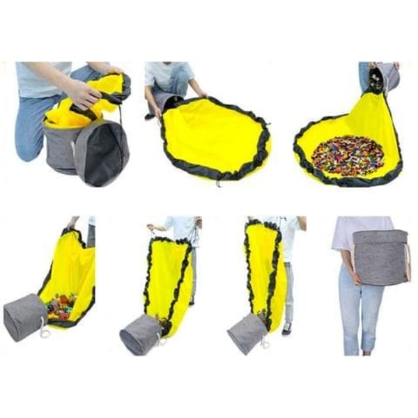 Play Mat with Basket for Kids - Toy Storage