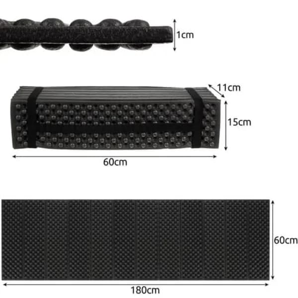 Sammenleggbart liggeunderlag - 180x60x1cm