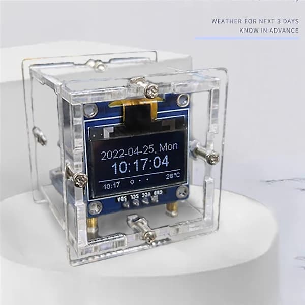 ESP8266 DIY Elektronisk Kit Mini Klokke OLED Display Koble til med Shell DIY Lodeprosjekt