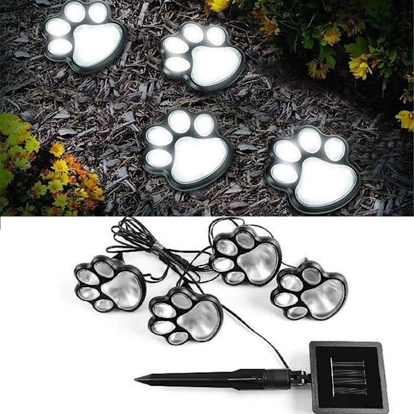 Solcelle LED-lamper (4-pakning) Hagebelysning Klolys for sti, plen, gård