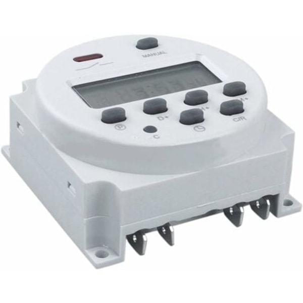 TS-CN101 Digitaalinen ajastin 12 V DC/AC, ohjelmoitava LCD-ajastinkytkin pistorasioille, valkoinen