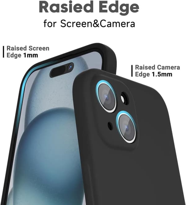 iPhone 15 Plus Matt Svart Skal - Extra Kamera Skydd iPhone 15 Plus iPhone 15 Plus