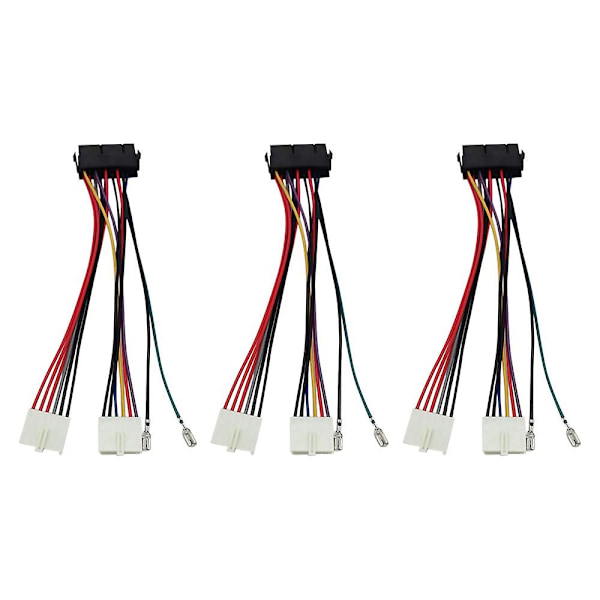 TS-20pin Atx Til 2-port 6pin At Psu Konverter Strømkabel 20 Pin Atx Til At Strømkabel 20cm Til 386 286