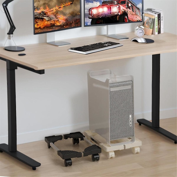 TS-Tower Stativ, justerbart mobilt CPU-stativ, CPU-holder PC-tårnstativ med rullende hjul, PC Fl