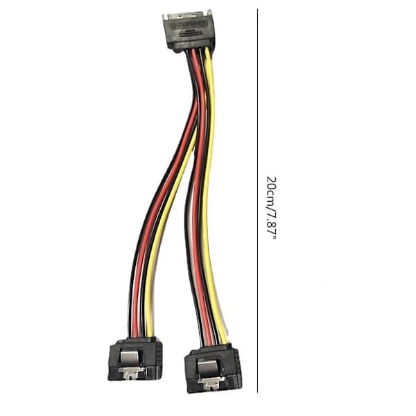 PC Server Datamaskin Harddisk 15 Pin Sata 1 Hann til 2 Hunn Splitter Strømkabel