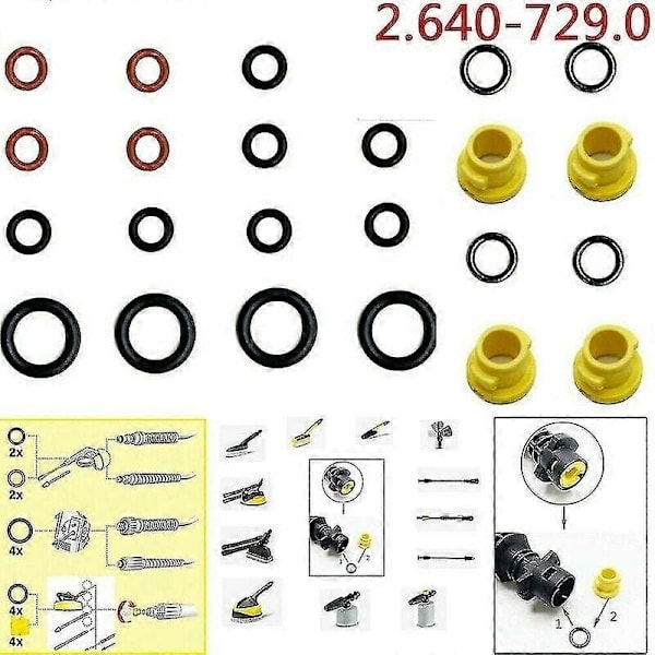 20 stk Kompatible med Kärcher K2 K3 K4 K5 K6 K7 Tetningsskive O-ring O-ring 2.640-729.0-Perfekt