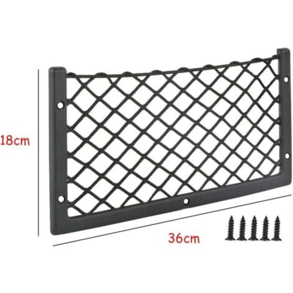 Pakke med 3 Opbevaringsnet til Bil - 36 x 18 cm - Elastiske - Til Varevogn, Campingvogn, Autocamper, Lastbil