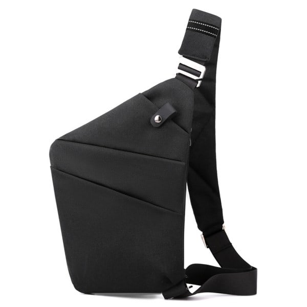 Snygg stöldskyddande ultratunn axelväska crossbody-väska svart