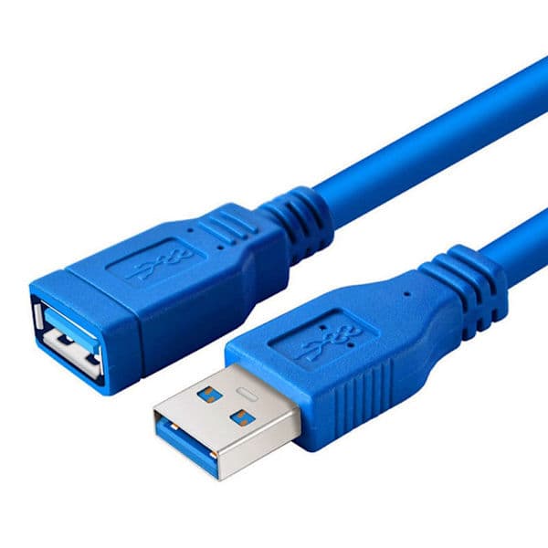 USB 3.0 Forlengelseskabel - A hann til A hunn - 1,8 meter blå