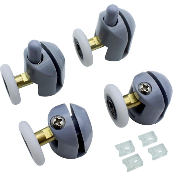 4-pack duschdörrrullar, duschglasrullar, 25 mm hjul för duschkabiner, reservdelar för duschväggar