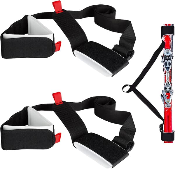 Adjustable Ski Carrier Straps 2-pack, Ski Carrier Strap, Ski Rope, Lightweight and Practical Ski Accessories, Ski Strap for Winter Skiing